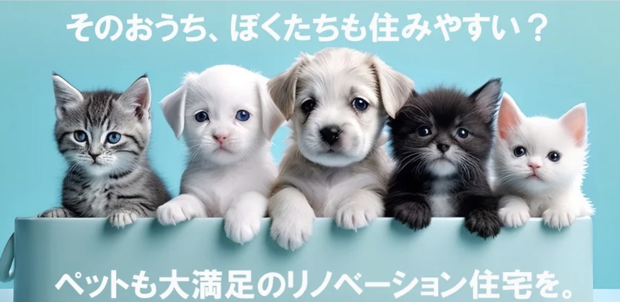 そのおうち、ぼくたちも住みやすい？ペットも大満足のリノベーション住宅を。